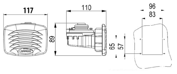 ELECTROMAGNETIC HORN 12V