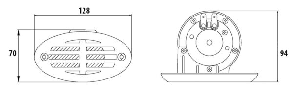 ELECTRICAL RECESSED HORN 12V