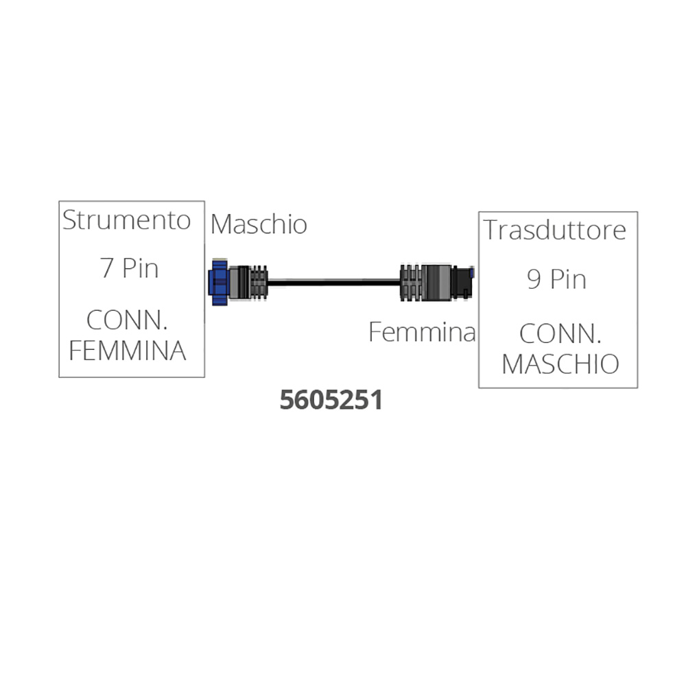 PATCH ADAPTER FOR CONNECTOR 7 PIN MALE TO 9 PIN FEMALE