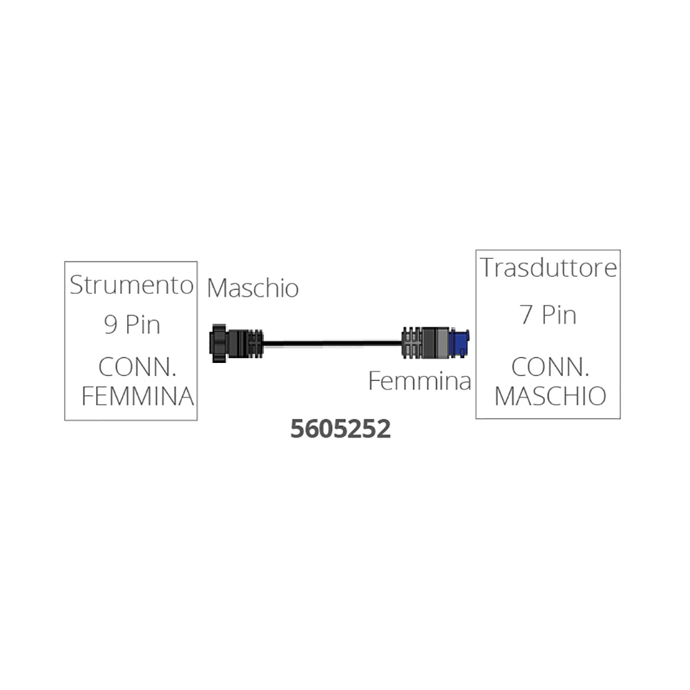 PATCH ADAPTER FOR CONNECTOR 9 PIN MALE TO 7 PIN FEMALE