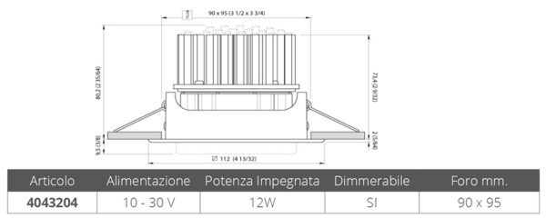 RECESSED SPOTLIGHT VANESSA 12W