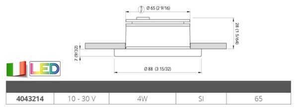 RECESSED SPOTLIGHT CHIARA 4W