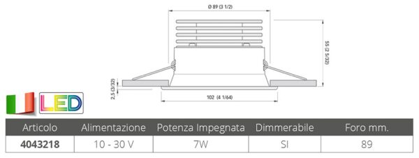 RECESSED SPOTLIGHT CRISTIAN 7W