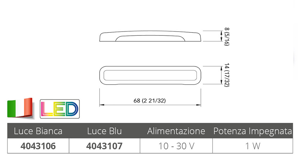 WHITE COURTESY LIGHT TAB SSR 1