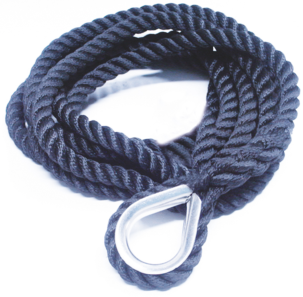 BLU NAVY MOORING ROPE WITH S. S. THIMBLE 15 MT