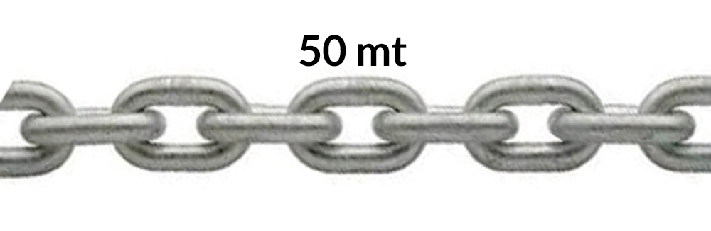 GALVANIZED CALIBRATED CHAIN 50MT