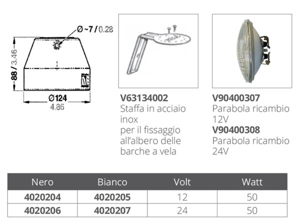 STAINLESS STEEL BRACKET FOR FLOODLIGHT HAMBURG