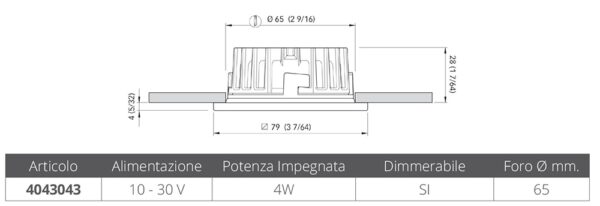 RECESSED SPOTLIGHT MARINA HP