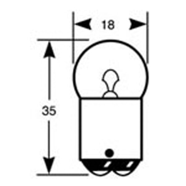 TWO POLES BA 15d  BULB SVAN